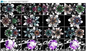 欢快跳动水晶背景婚礼LED背景