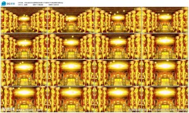 皇宫金碧辉煌龙柱龙椅光效LED