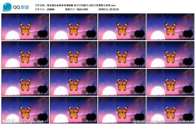 荷塘蝴蝶星空月亮圆月LED背景