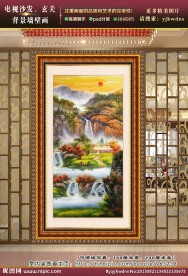 玄关聚宝盆风水油画