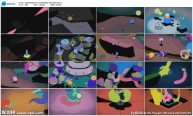 抽象游乐场木马酒吧vj背景素材