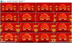 喜庆灯笼春节元宵晚会舞台LED