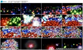 荧光花朵多彩荧光VJLED素材