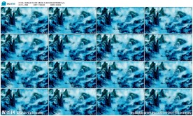 早发白帝城水墨仙境小舟LED背