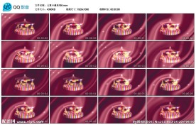 儿童卡通系列蛋糕LED演出背景