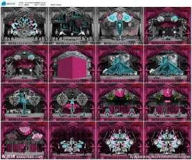 万圣节时尚骷髅舞台演出LED