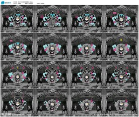 万圣节时尚骷髅舞台酒吧夜店背景