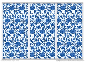 青花瓷移门