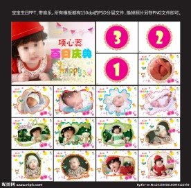 宝宝生日PPT模板