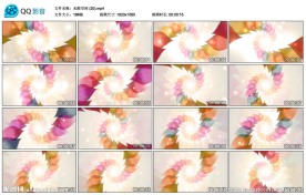 旋转鲜花婚礼背景舞台演出视频