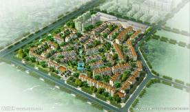 欧式洋房鸟瞰图