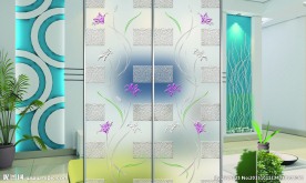 百年好合  荷花图案  粉色荷