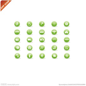 绿色app扁平化图标