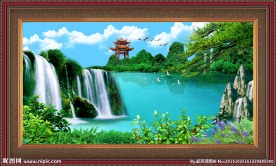 风景画流水生财