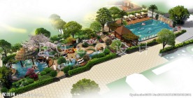 泡池泳池景观设计