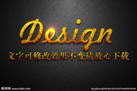 香蕉纹理效果水果3D立体字