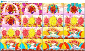 东北秧歌喜庆舞蹈LED背景视频