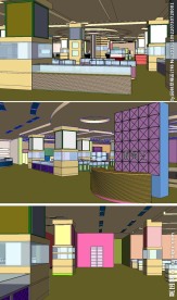 商场柜台素草图大师SU模型