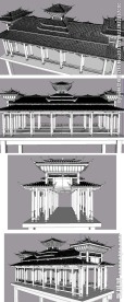 侗族风雨桥建筑景观草图大师模型