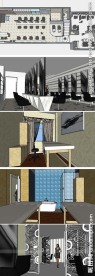 美容美发店室内草图大师SU模型