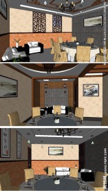 中式包间包房包厢草图大师模型