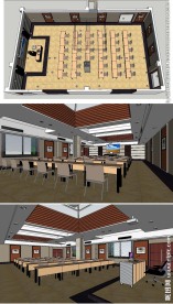 高级会议室室内草图大师SU模型