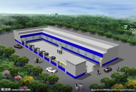 城管办公楼鸟瞰 厂房鸟瞰