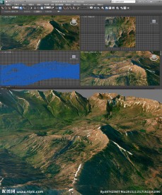 山地真实地形3d模型