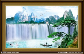 山水风景 迎客松