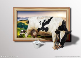 3D画奶牛挤奶