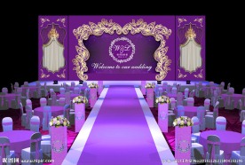 紫色婚礼效果图