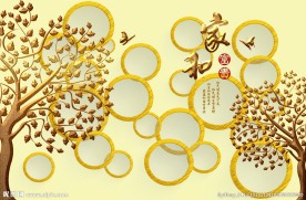 金色富贵摇钱树