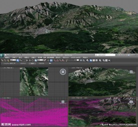 崇山峻岭3D模型