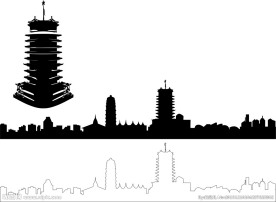 郑州地标建筑剪影