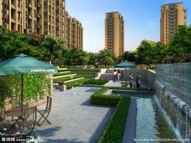 小区景观效果图
