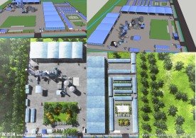 路面沥青拌和站搅拌站办公区模型