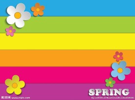 儿童房花卉矢量背景墙