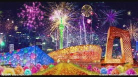 中国美喜庆晚会舞台演出视频素材