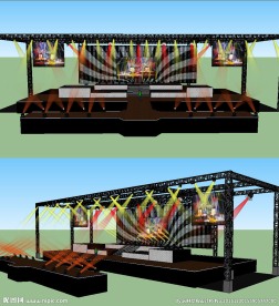 舞台舞美场景草图大师模型