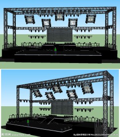 舞台舞美场景草图大师模型