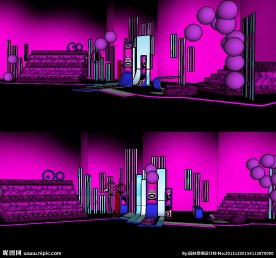 舞台舞美场景草图大师SU模型