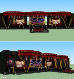 舞台舞美场景草图大师SU模型