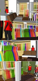 服装店室内设计SU草图大师模型