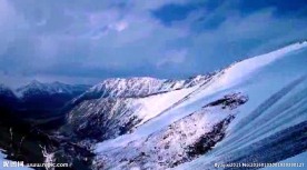 冰川云雾水墨高清视频素材