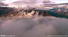 航拍雪山动态高清视频剪辑素材