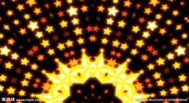 闪亮五角星粒子灯光舞台演出素材