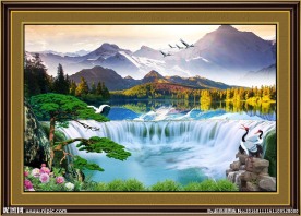 山水风景 迎客松
