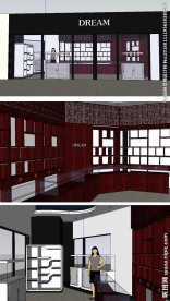 化妆品货架柜台草图大师模型