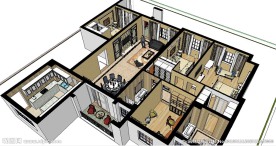 完整欧式室内草图大师SU模型