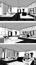 办公室展厅草图大师SU模型